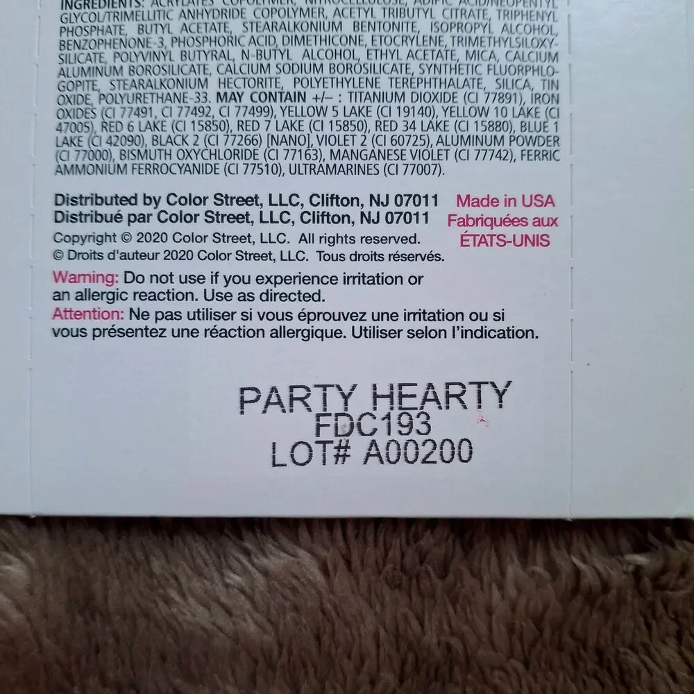 Color Street 100% Nail Polish Strips - Party Hearty - Easy to Use
